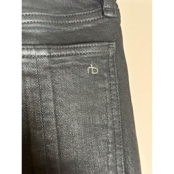 Rag & Bone Nina Coated High-Rise Skinny Jeans Black SZ 26 - Picture 4 of 10